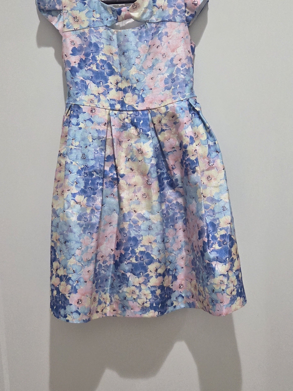 Floral Pastel Fit-and-Flare Dress